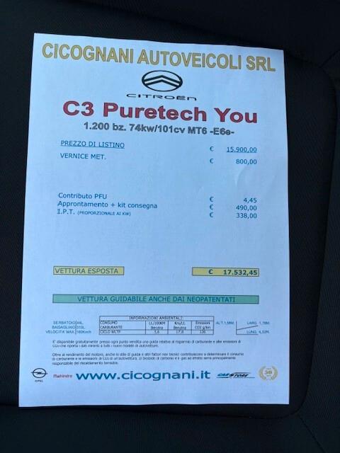 Citroen C3 PureTech 100 S&S You