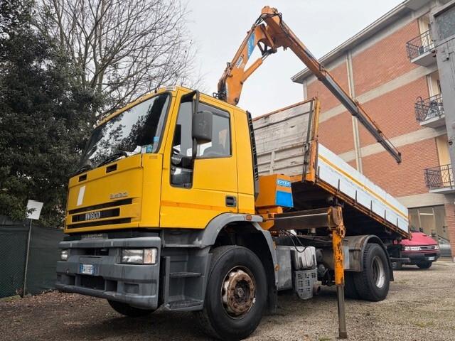 Iveco Eurotech 190E24 2 ASSI Ribaltabile e Gru EFFER 9600 Sospensioni Pneumatiche