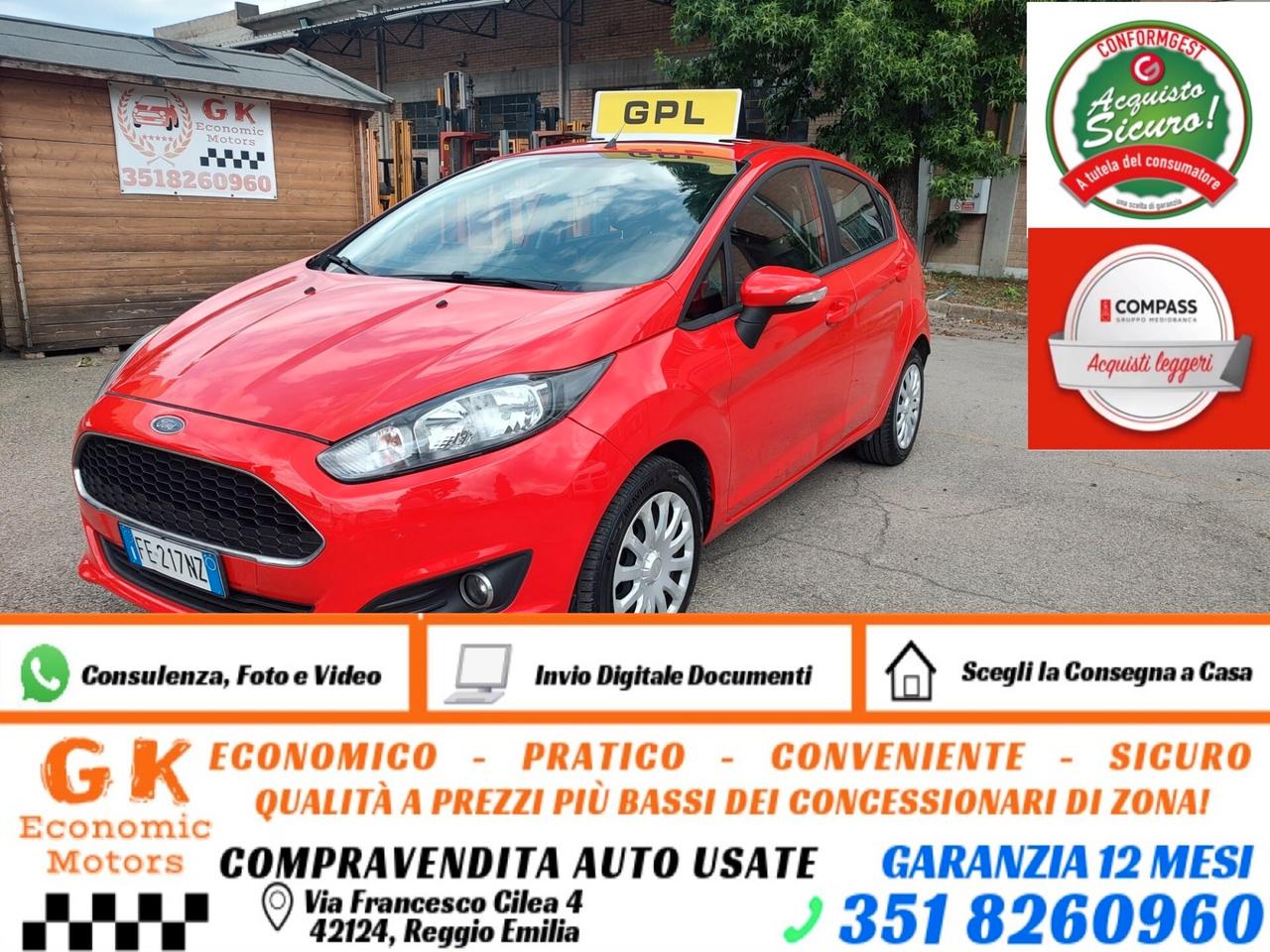 Ford Fiesta 1.4 5p. Bz.- GPL Titanium, BENZINA\GPL, EURO 6, OK NEOPATENTATI, GARANZIA L.12 MESI