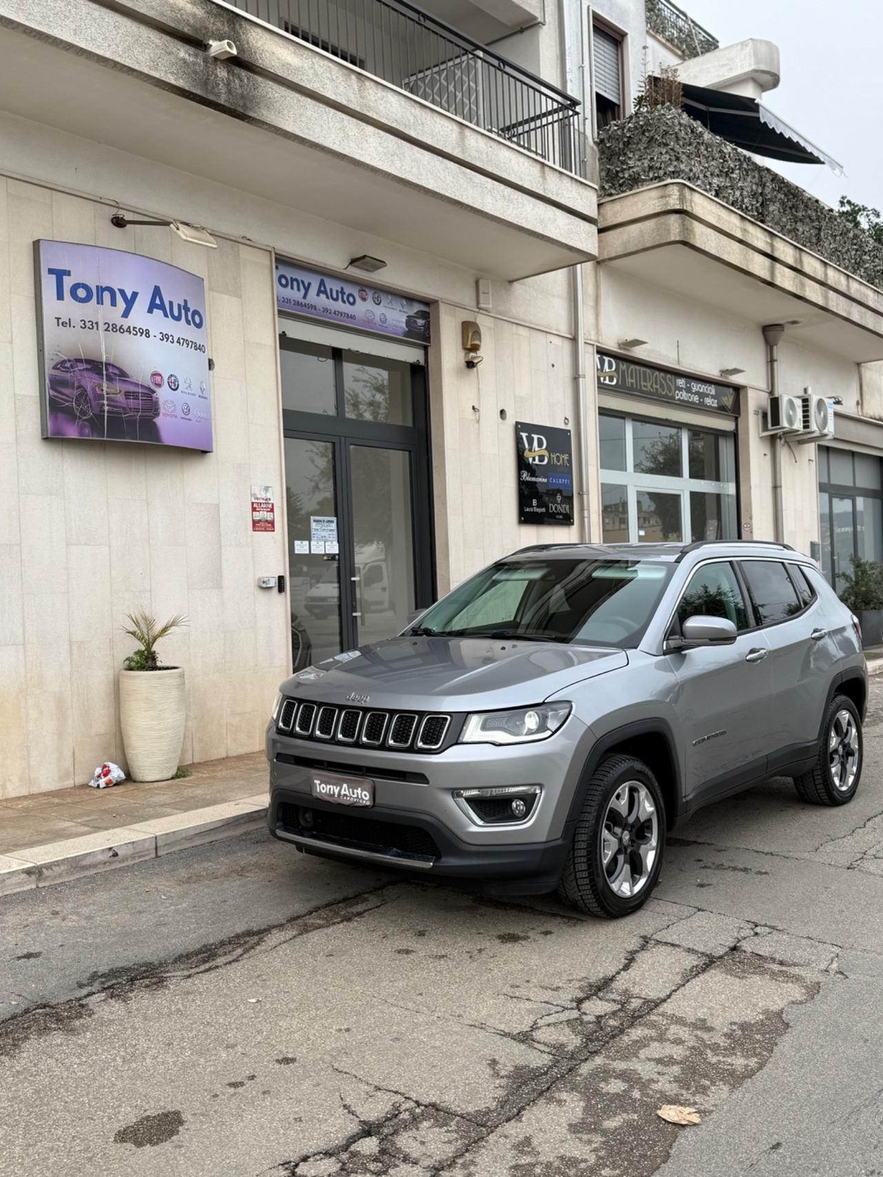 Jeep Compass 2.0mjt Limited 4wd 140cv auto NAVI FULL LED,INTERNI IN PELLE, KM CERTIFICATI JEEP,UNI PROP.