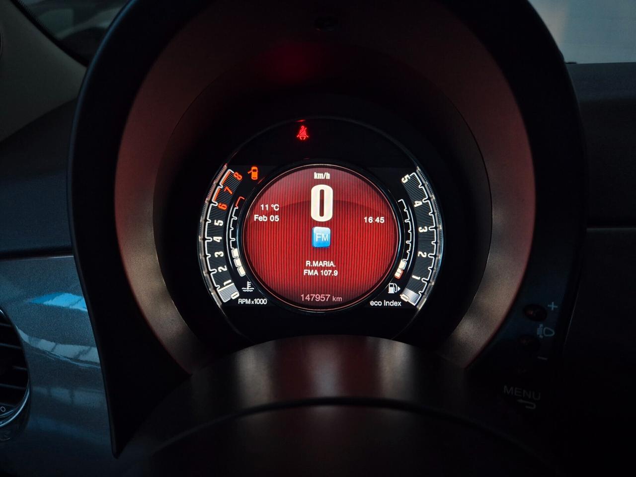 Fiat 500 1.2cc 69cv Tetto panoramico sensori di parcheggio