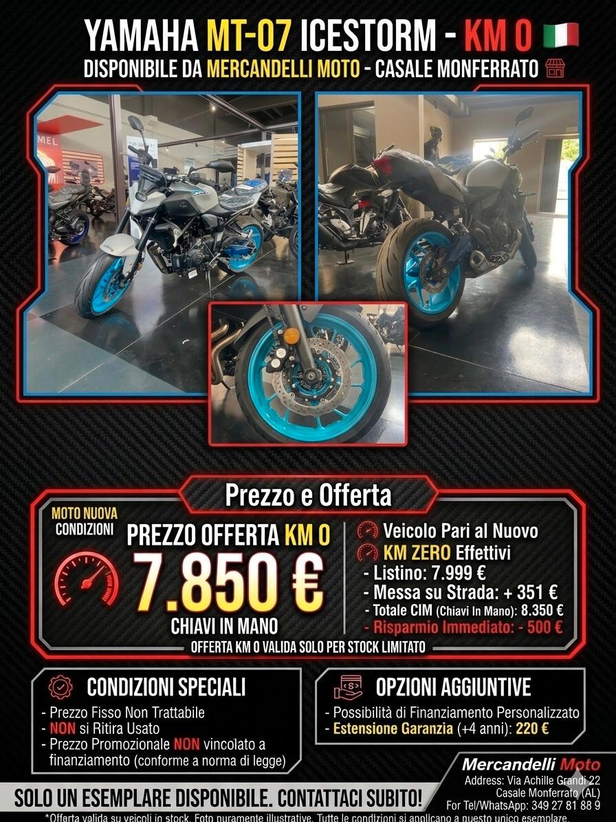 Yamaha MT-07 2025 - KM ZERO