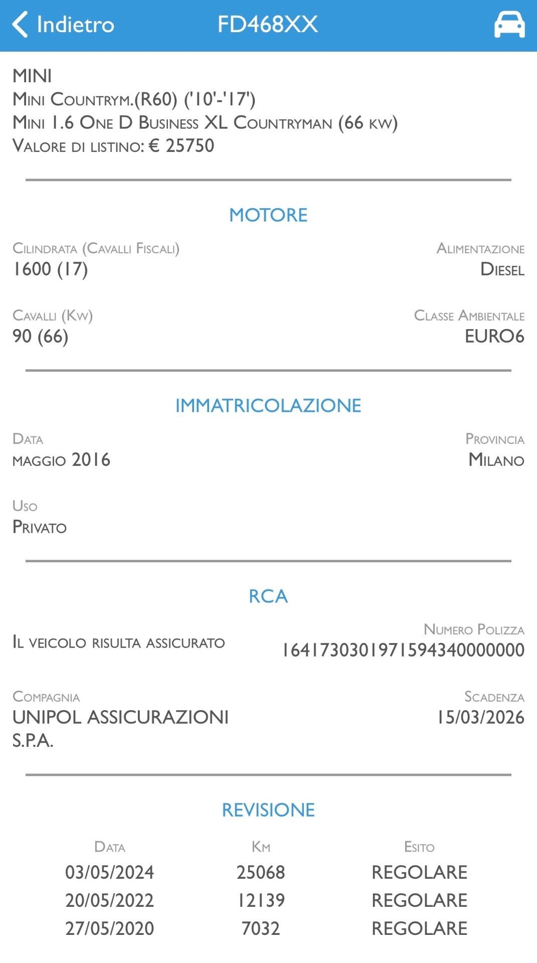 Mini One D Countryman 1.6d 90cv —SOLO 42.000KM—