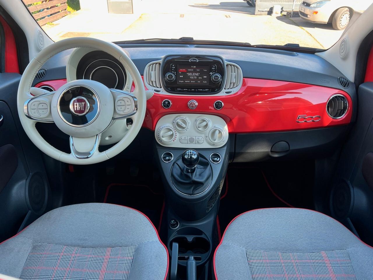 Fiat 500 1.2 LOUNGE 69cv OK NEOPAT. TETTO PAN/TEL/15" PERF.