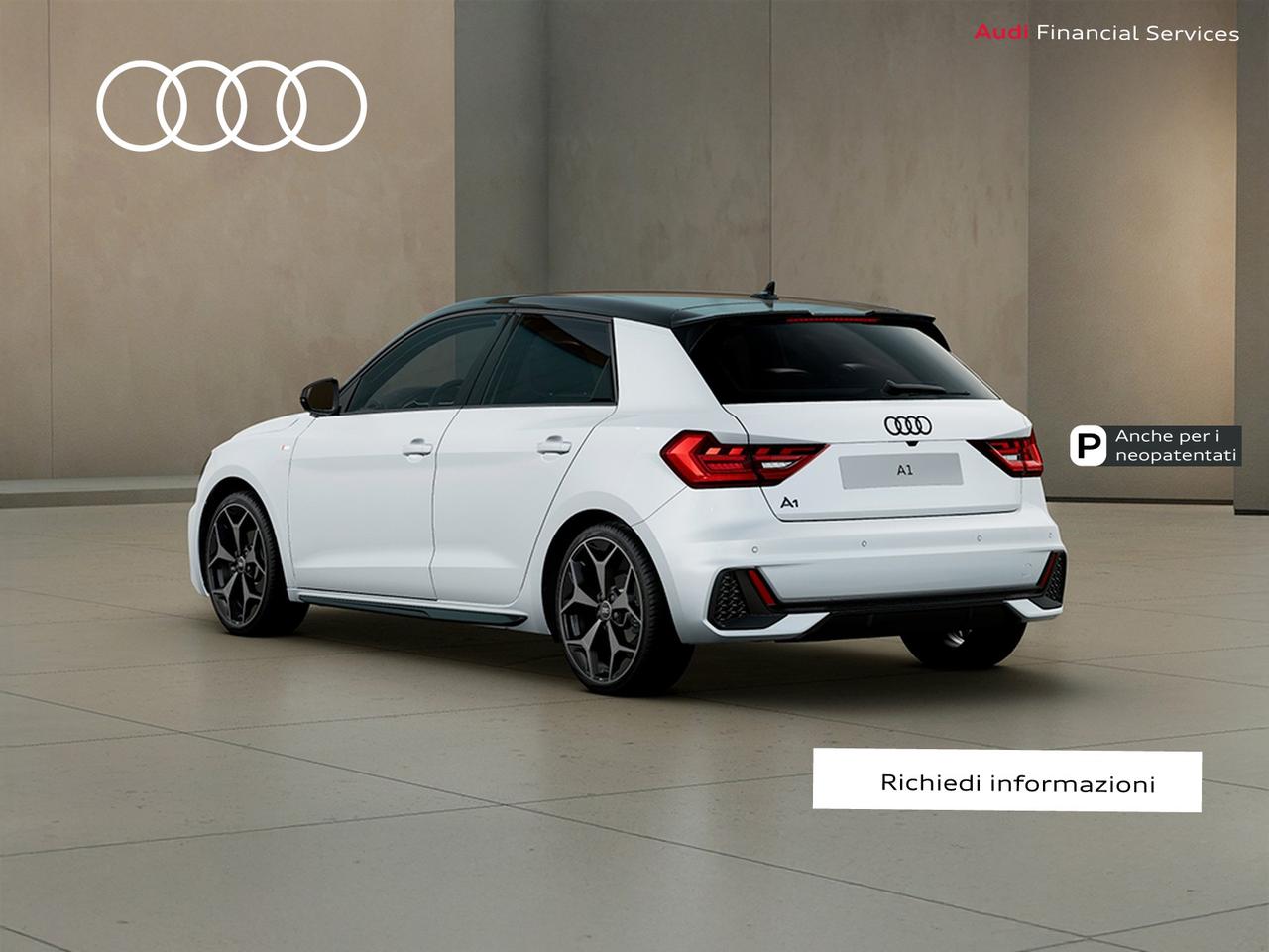 Audi A1 sportback 30 1.0 tfsi identity black 116cv s-tronic