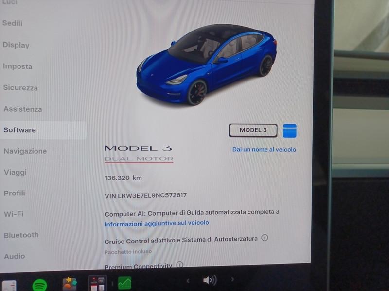 TESLA MODEL 3 75 KWH PERFORMANCE DUAL MOTOR 4WD 4 PORTE BERLINA