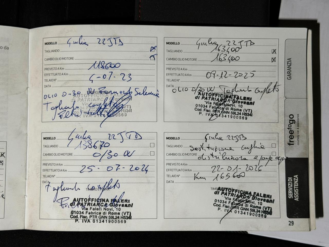 Alfa Romeo Giulia 2.2 TD 150 CV BUSINESS NAVI DISTRIBUZIONE ESEGUITA