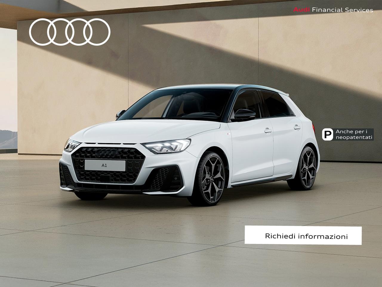 Audi A1 sportback 30 1.0 tfsi identity black 116cv s-tronic