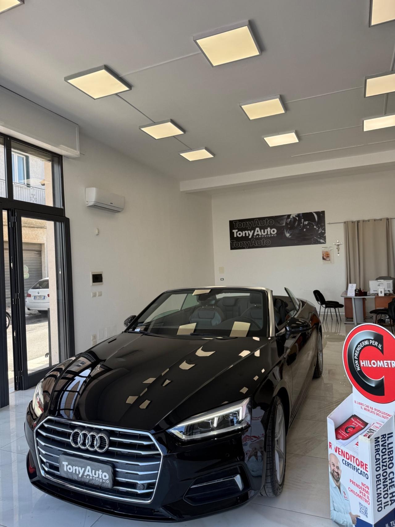 Audi A5 Cabrio 40 2.0 tdi Sport 190cv CAMBIO s-tronic NAVIGATORE, INTERNI IN PELLE, ANDROID AUTO, KM CERTIF