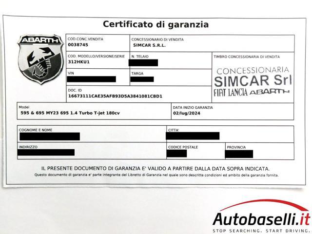 ABARTH 500 695 1.4 Turbo T-Jet 180 CV