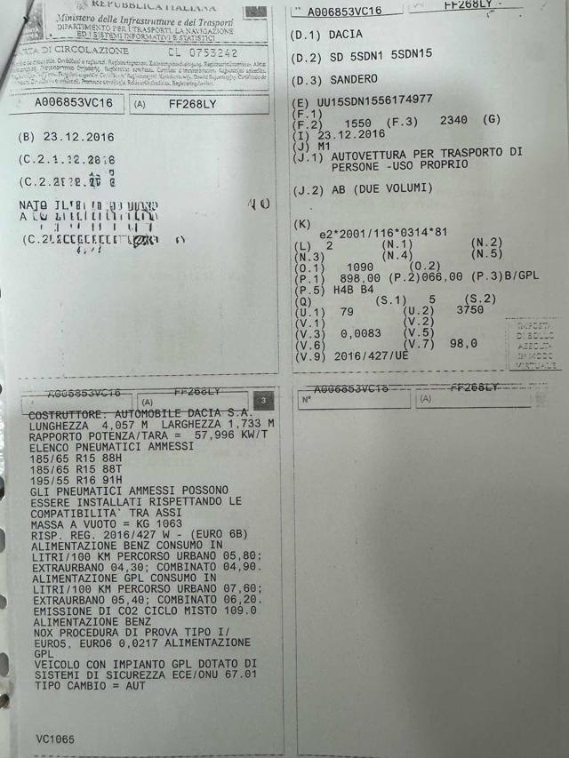 DACIA Sandero 0.9 TCe 12V TurboGPL 90CV Start&Stop Lauréate