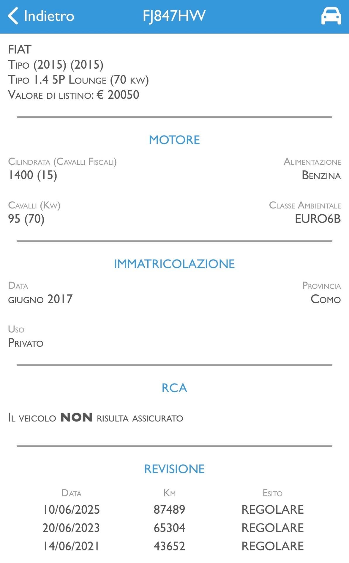 Fiat Tipo 1.4 5 porte Easy 95cv