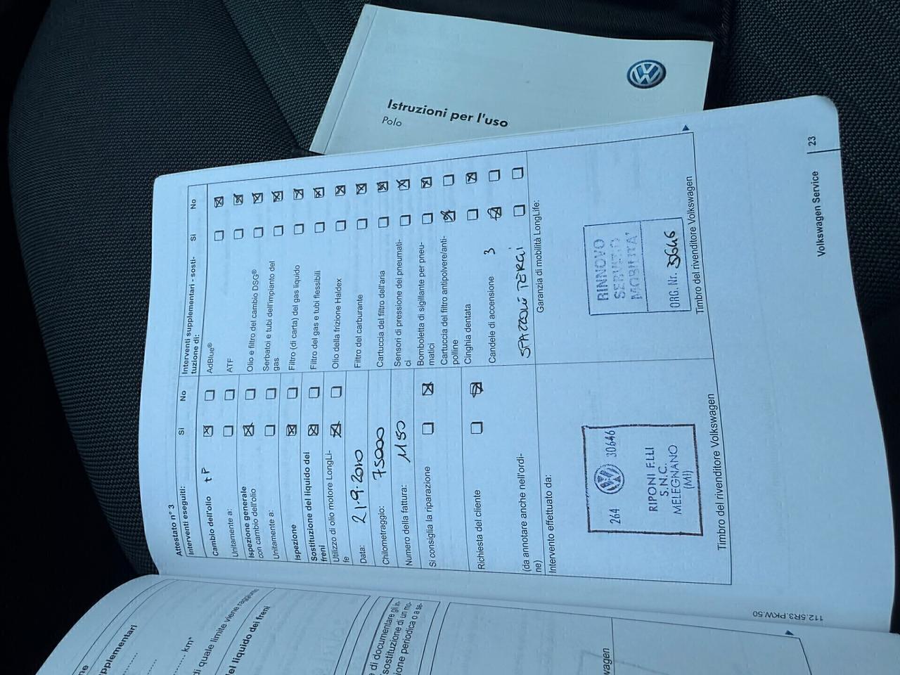 Volkswagen Polo (NEOPATENTATI) 5p 1.2c / Service Volkswagen