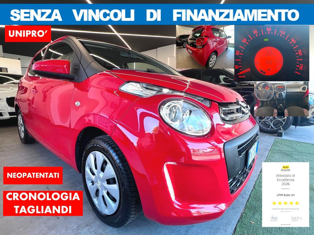 Citroen C1 1.0 vti 69CV 5PORTE*NESSUN VINCOLO DI FINANZ*CRONOL TAGL UNIPRO