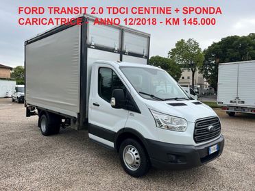 FORD TRANSIT 2.0 TDCI CASSONE CENTINE E SPONDA CARICATRICE