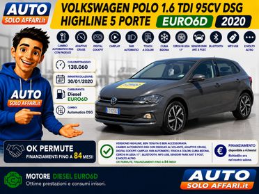 Volkswagen Polo 5 Porte 1.6 TDI HIGHLINE 95CV DSG CAMBIO AUTOMATICO EURO6D
