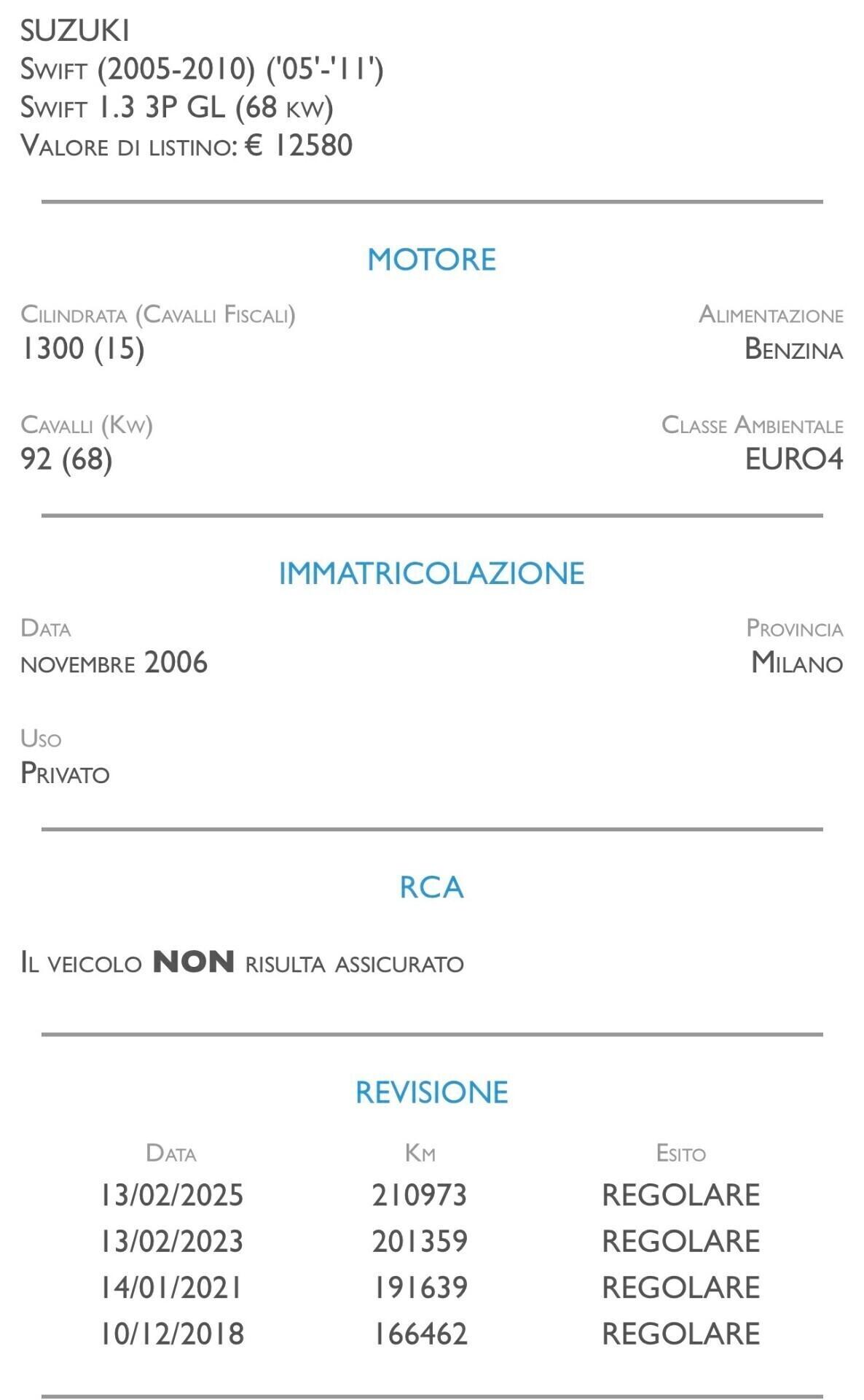Suzuki Swift 1.3 3p. GL - IDEALE PER NEOPATENTATI