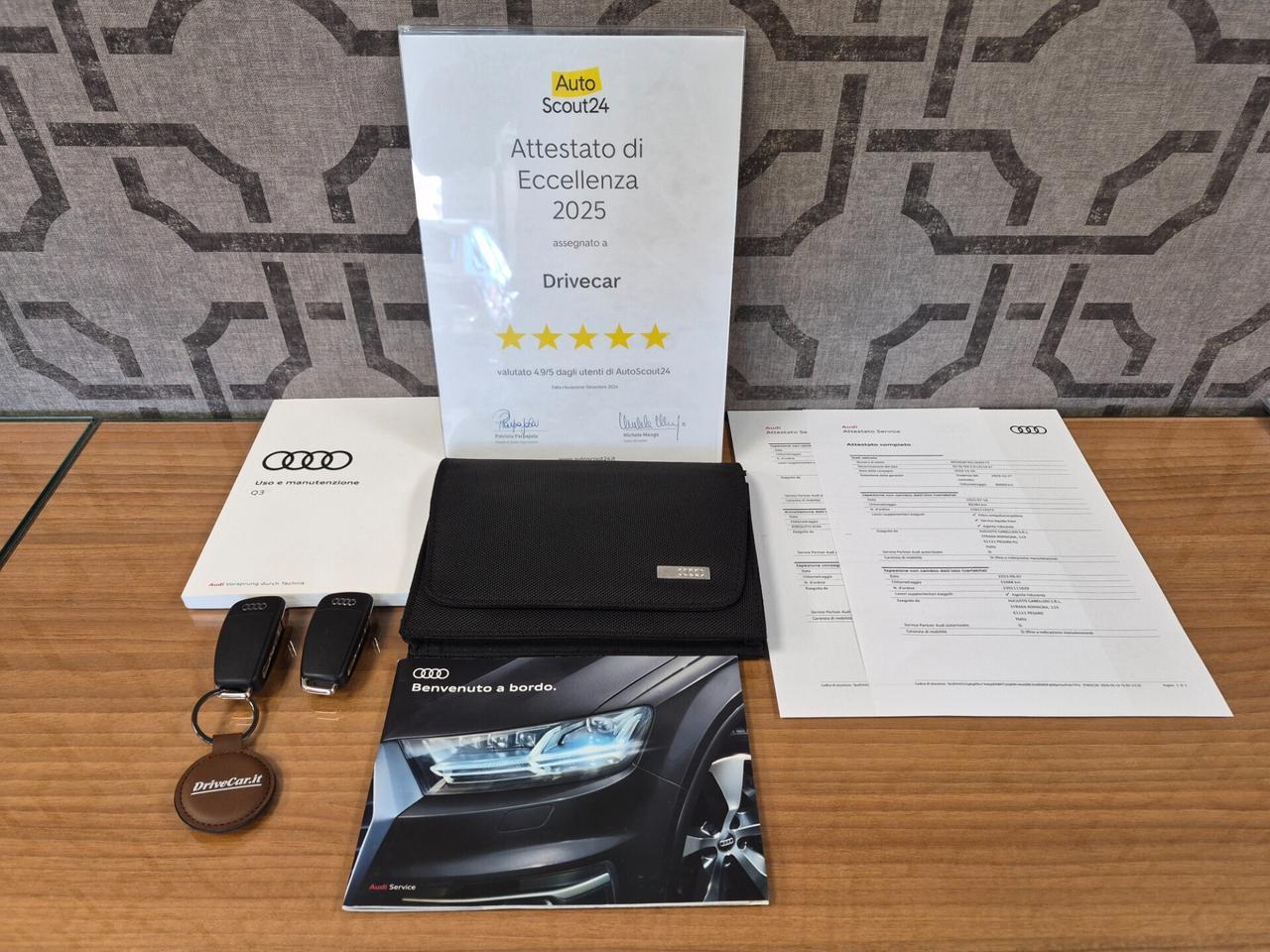 Audi Q3 SPORTBACK 35 TDI S LINE S-TRONIC IDENTITY BLACK LED NAVI CARPLAY WIRELESS C.19" 1 PROPRIETARIO