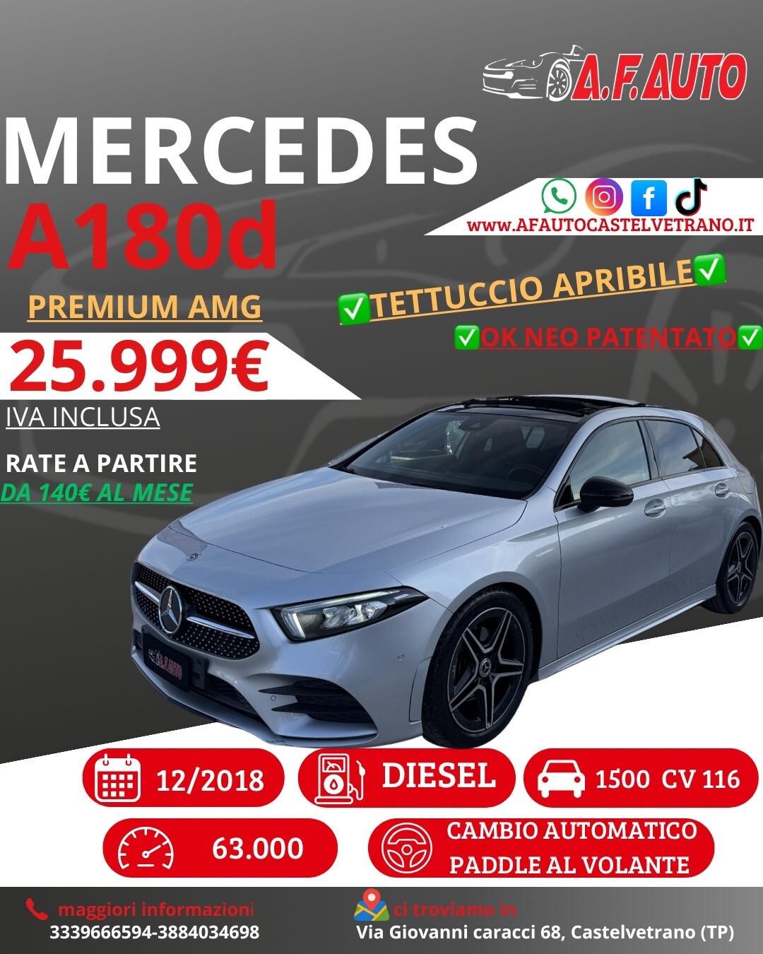 Mercedes-benz A 180 d Automatic Premium