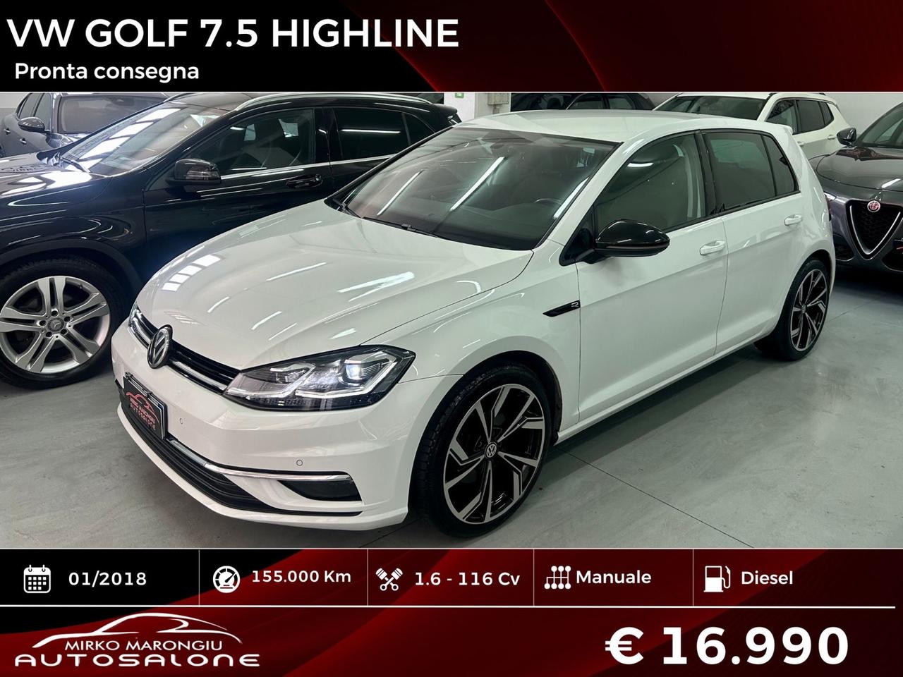 Volkswagen GOLF 7.5 FULL Highline FINANZIABILE