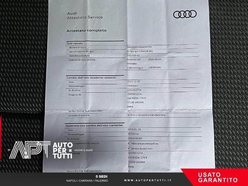 Audi A3 A3 Sportback S3 2.0 tfsi quattro s-tronic