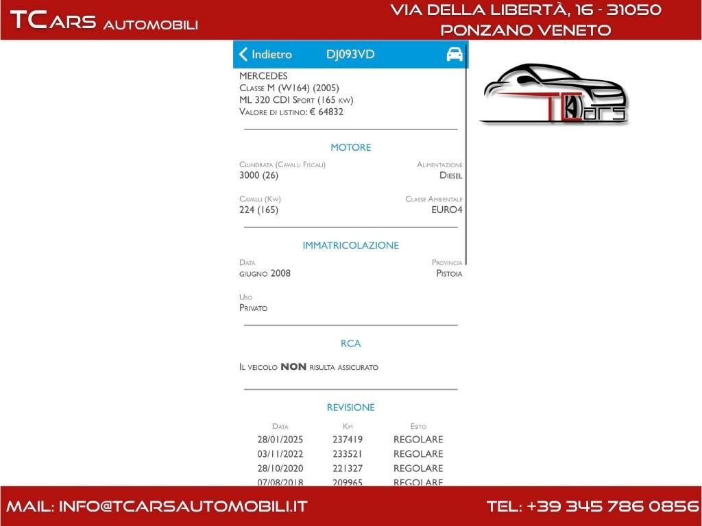 MERCEDES ML320CDI AUTOMATICA TRAZIONE INTEGRALE