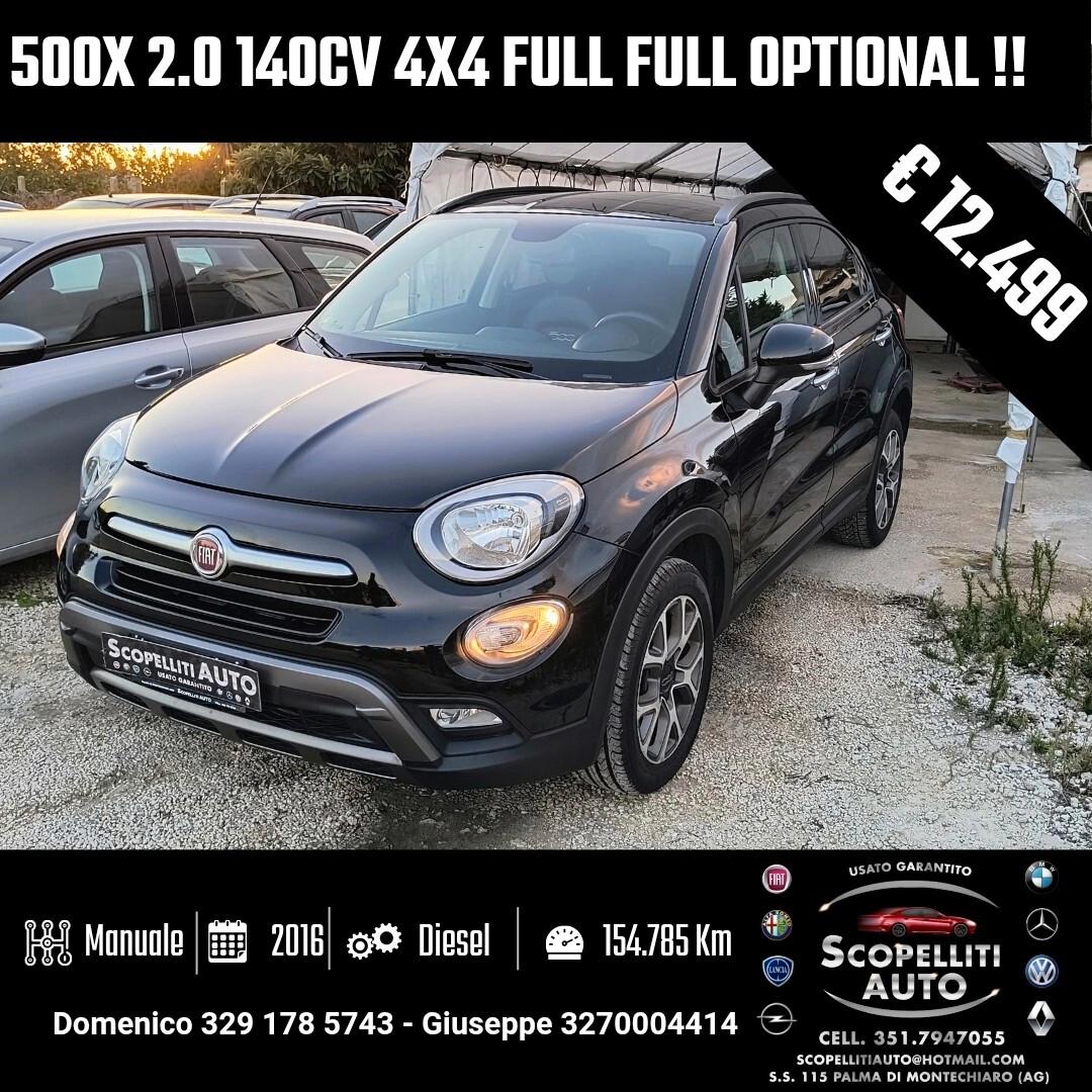 Fiat 500X 2.0 MultiJet 140 CV 4x4 Full Full optional!