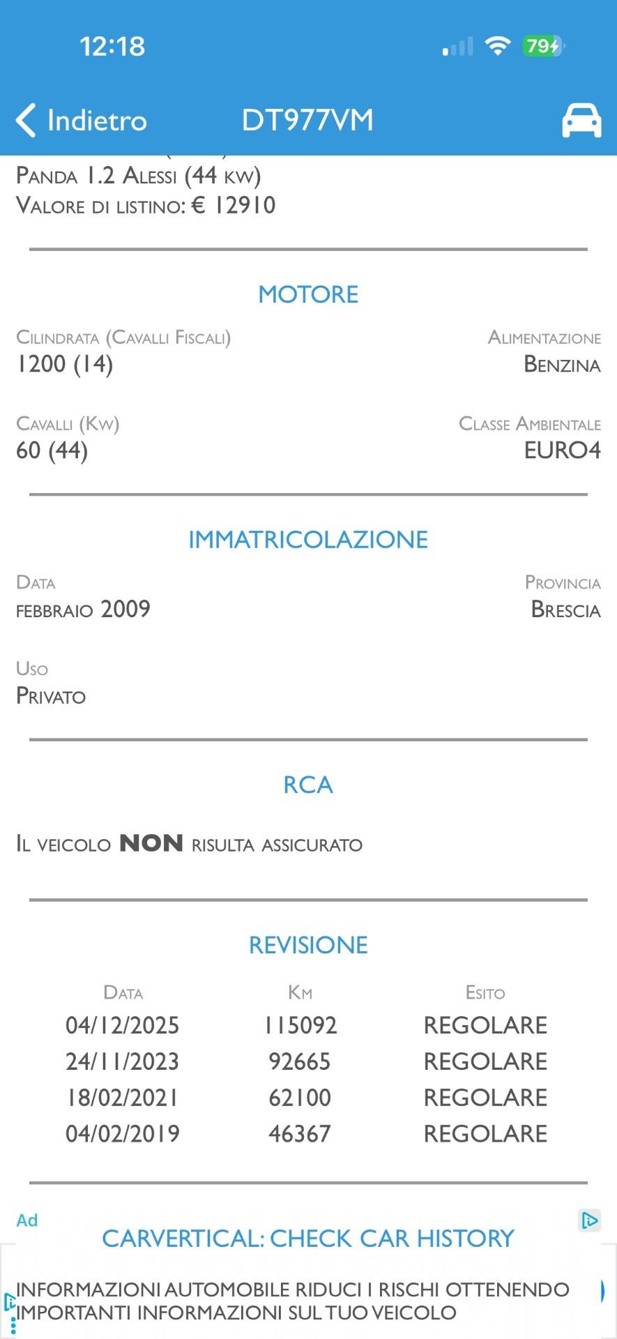 Fiat Panda 1.2 Emotion-Cerchi-Climaut-Garantita