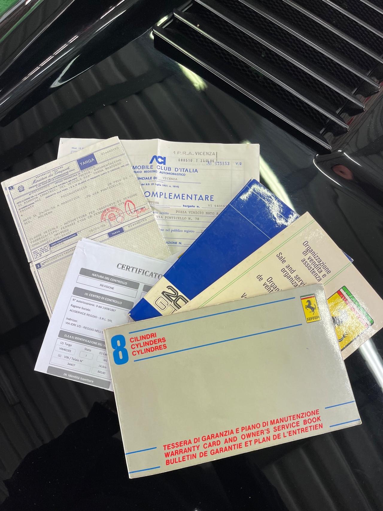 Ferrari 208 GTB ASI Aspirata Rarissima PERMUTE RATE