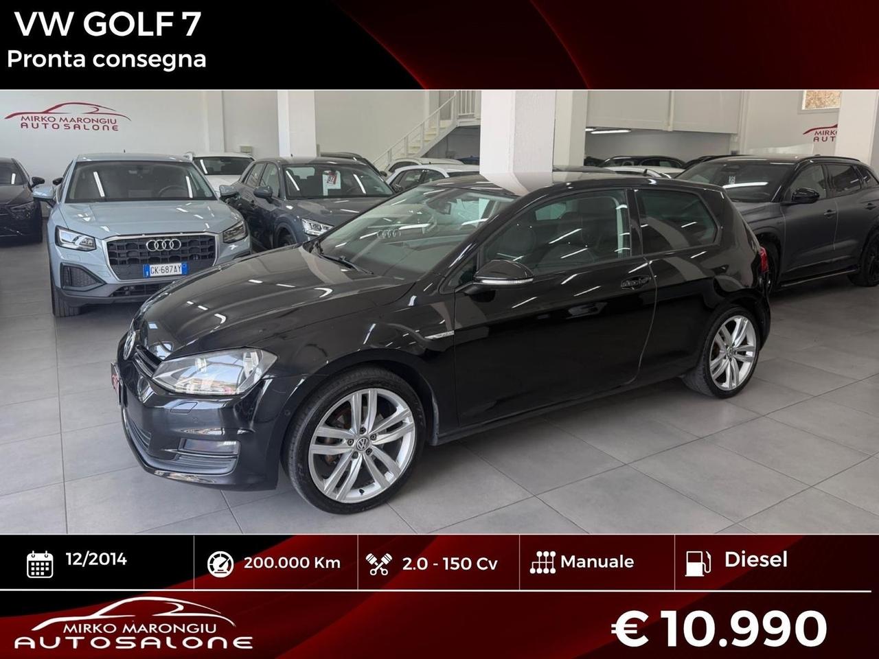 VW Golf 7 2.0 TDI 150 cv FINANZIABILE