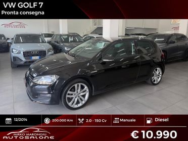VW Golf 7 2.0 TDI 150 cv FINANZIABILE