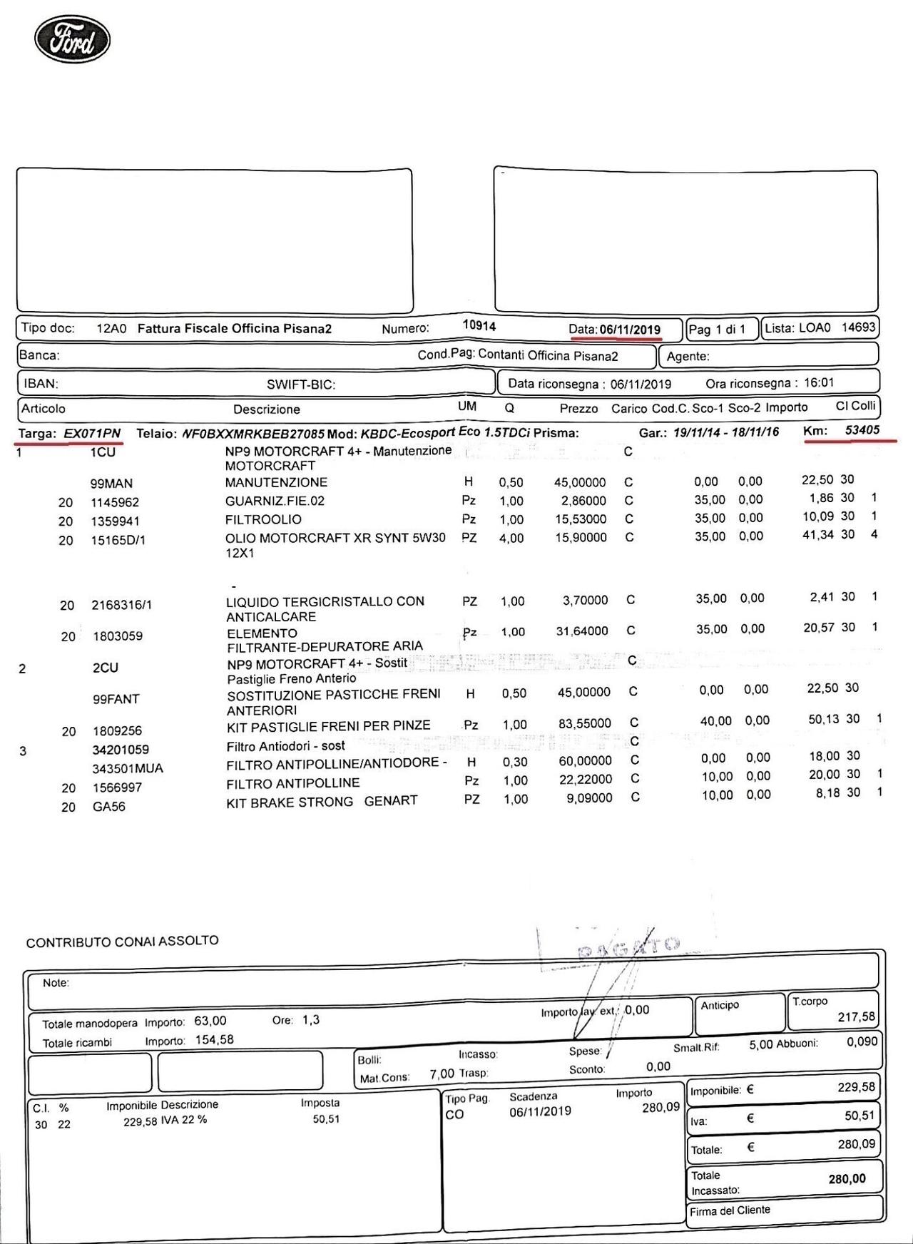 FORD ECOSOPRT 1,5 Tdci-UNICA PROPR-4 REVISIONI