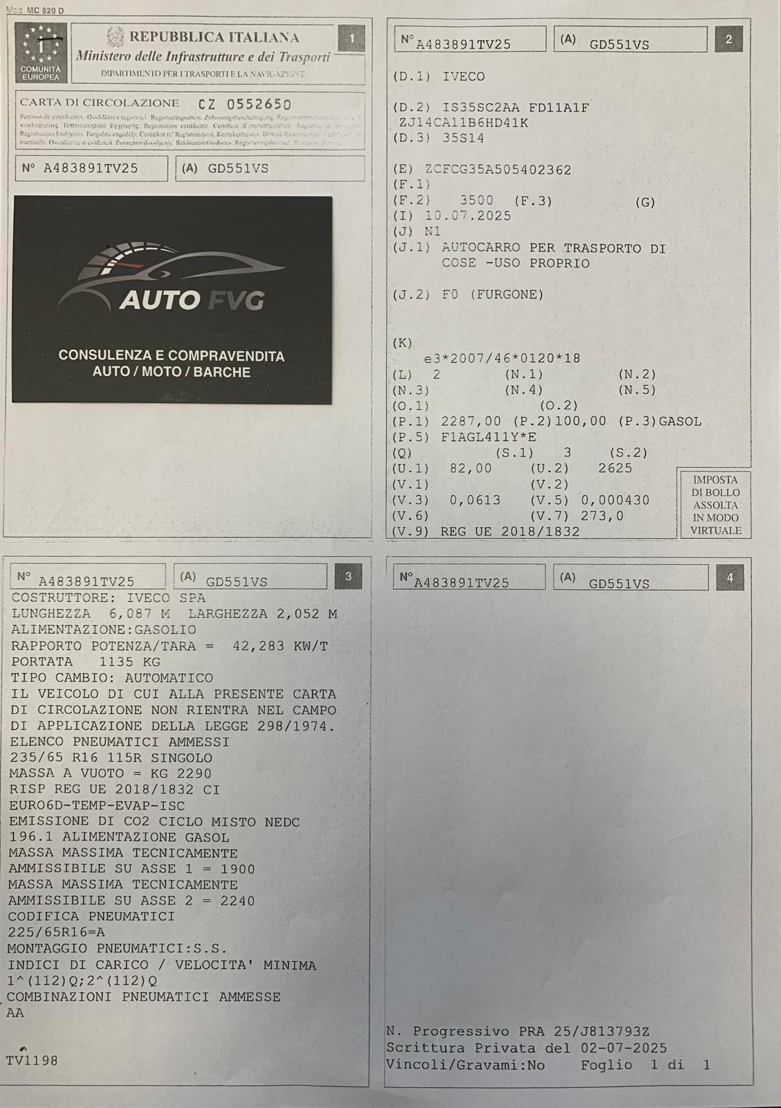 Iveco Daily 35-140 hi matic 6 M. Automat. Unicoprop.