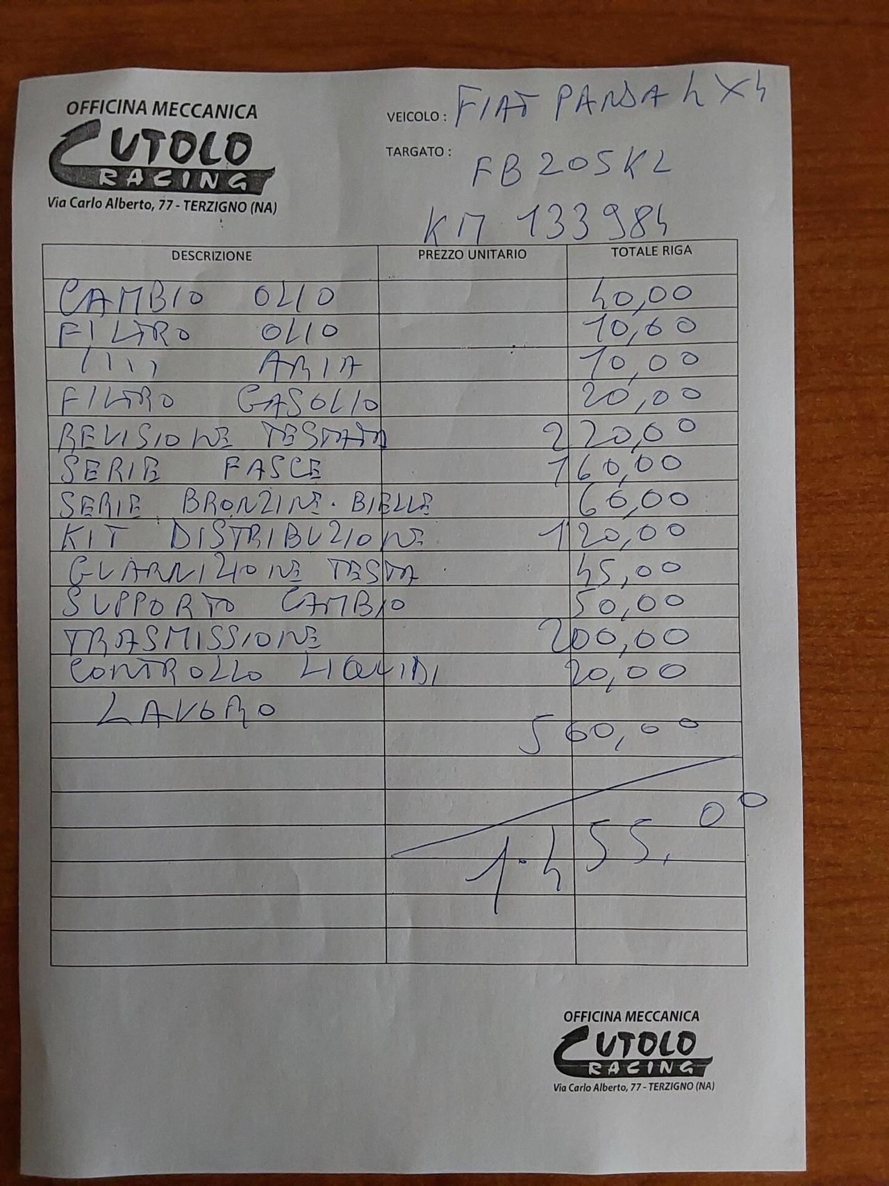 Fiat Panda 1.3 MJT 4x4 (Motore Revisionato).