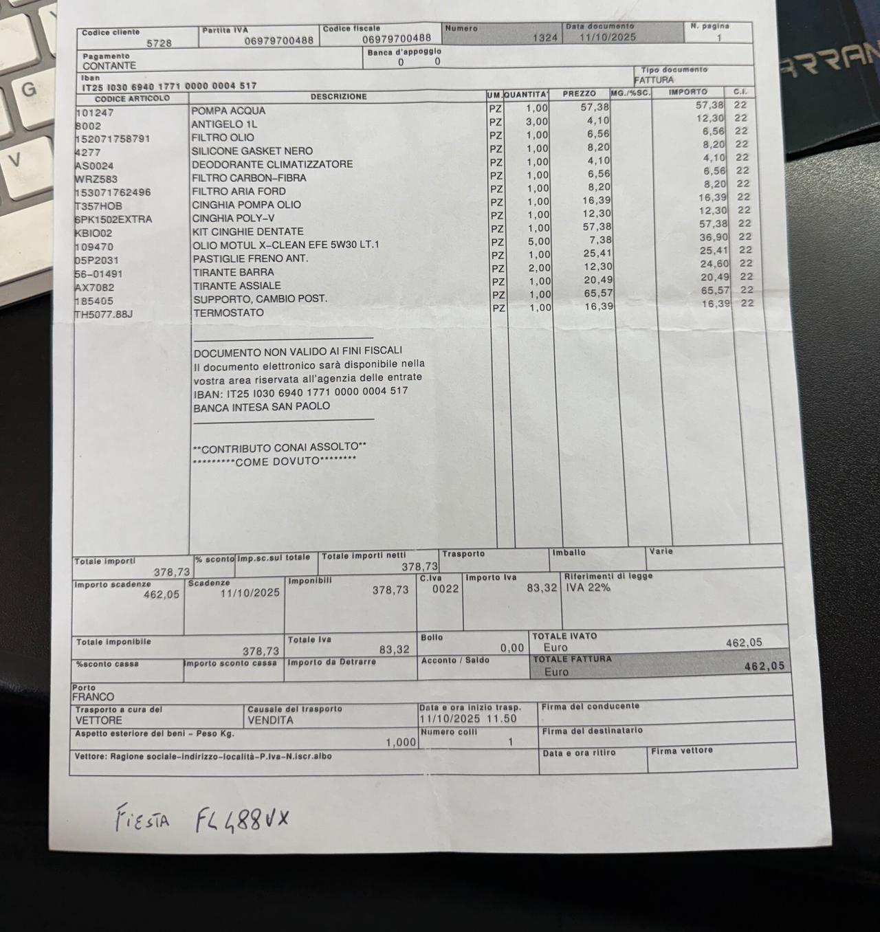 FORD FIESTA ANNO 2017 1.1 BENZINA 85 CV *VEDI FOTO