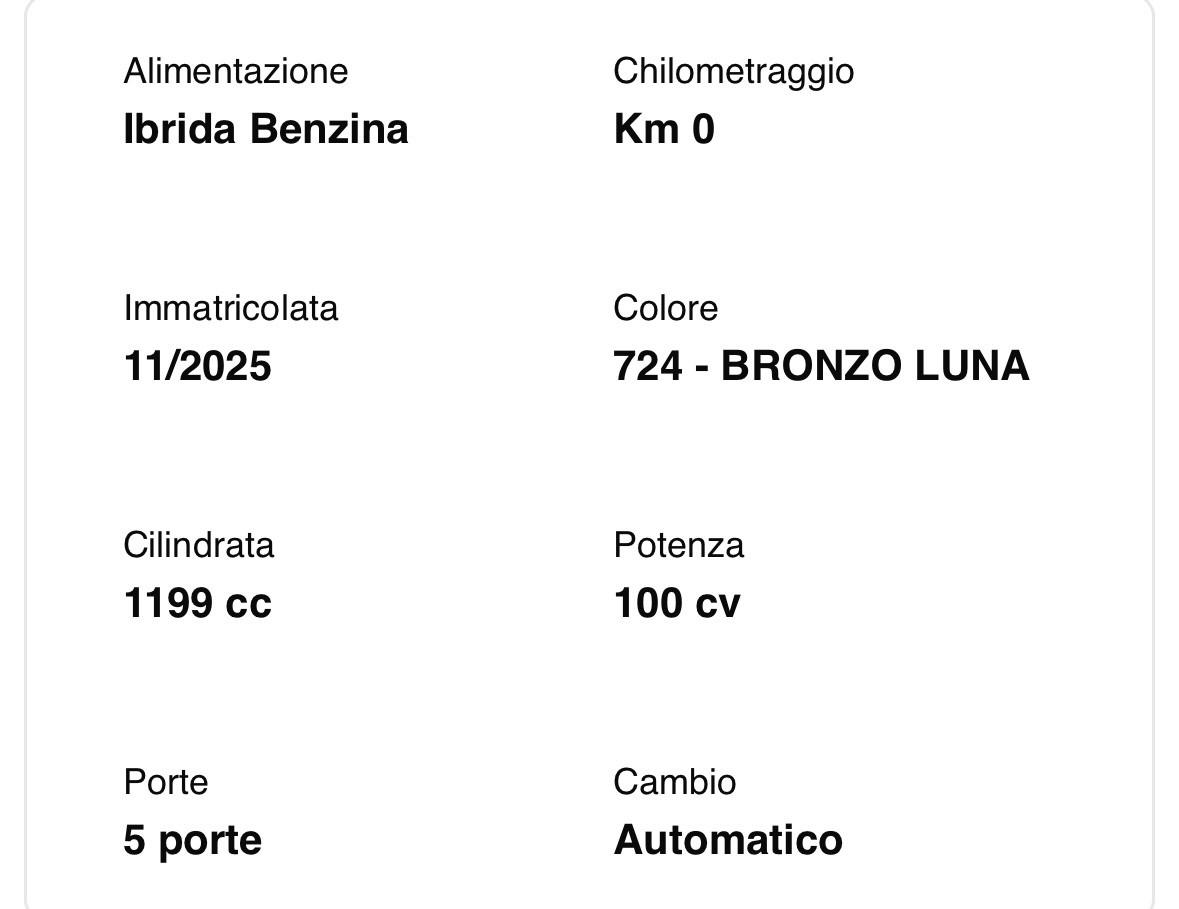 Fiat Grande Panda 1.2 Hybrid 110 CV S&S La Prima