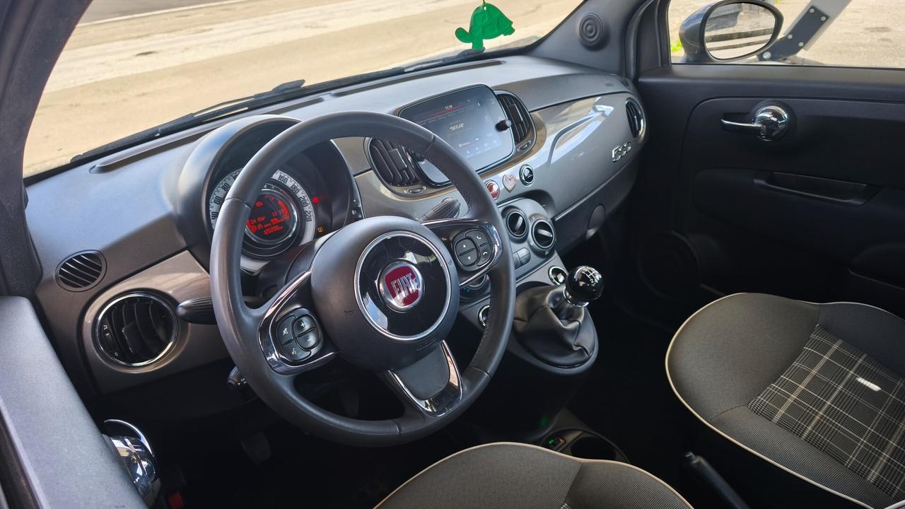 FIAT 500 1.2 69CV 2019 Lounge impianto GPL