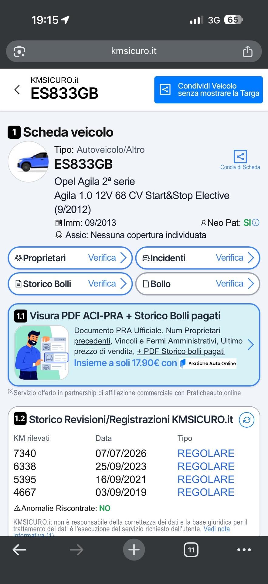 Opel Agila 1.0 12V 68 CV Elective