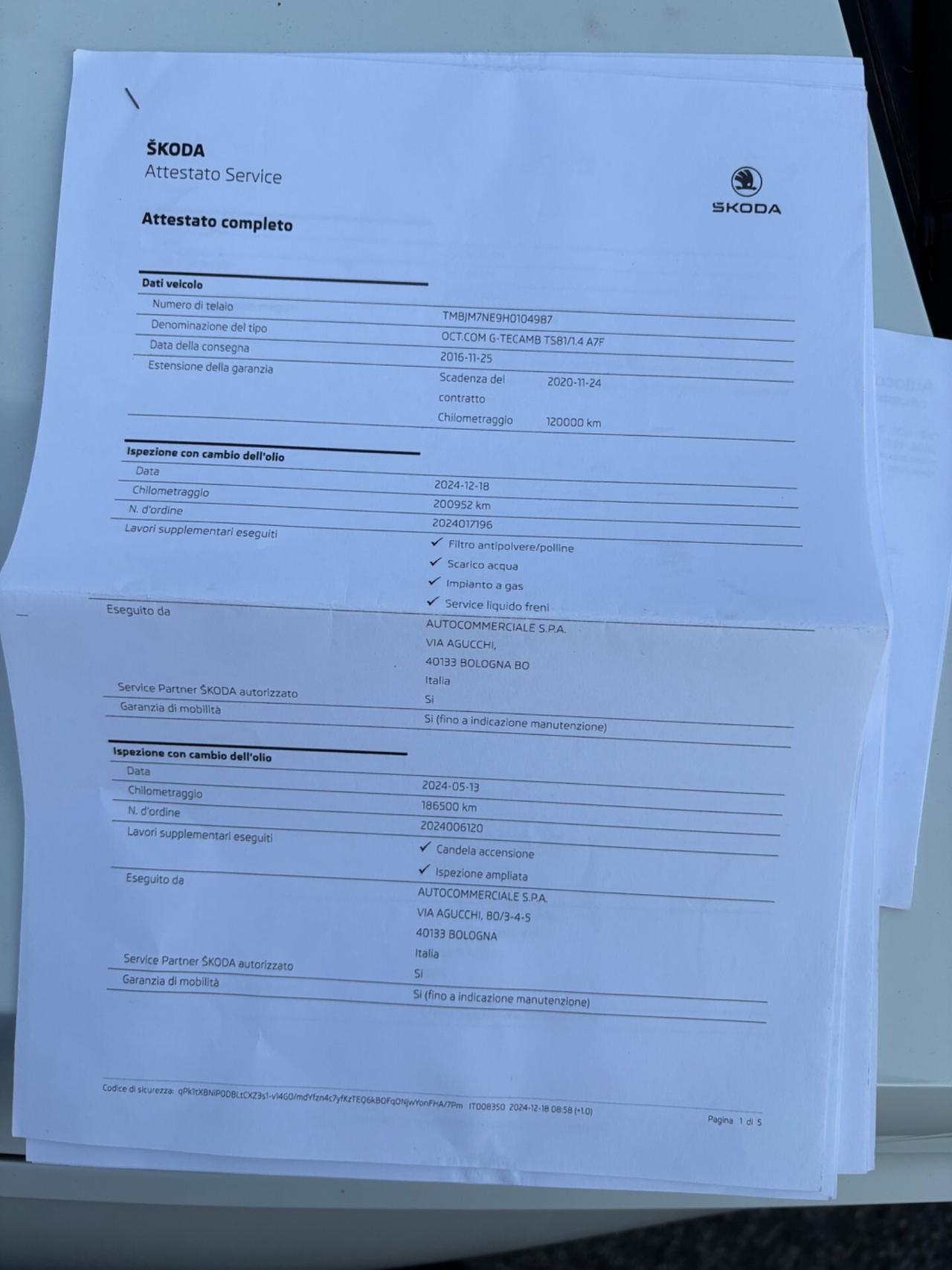 Skoda Octavia 1.4 TSI Wagon Executive G-Tec OK Neopatentati