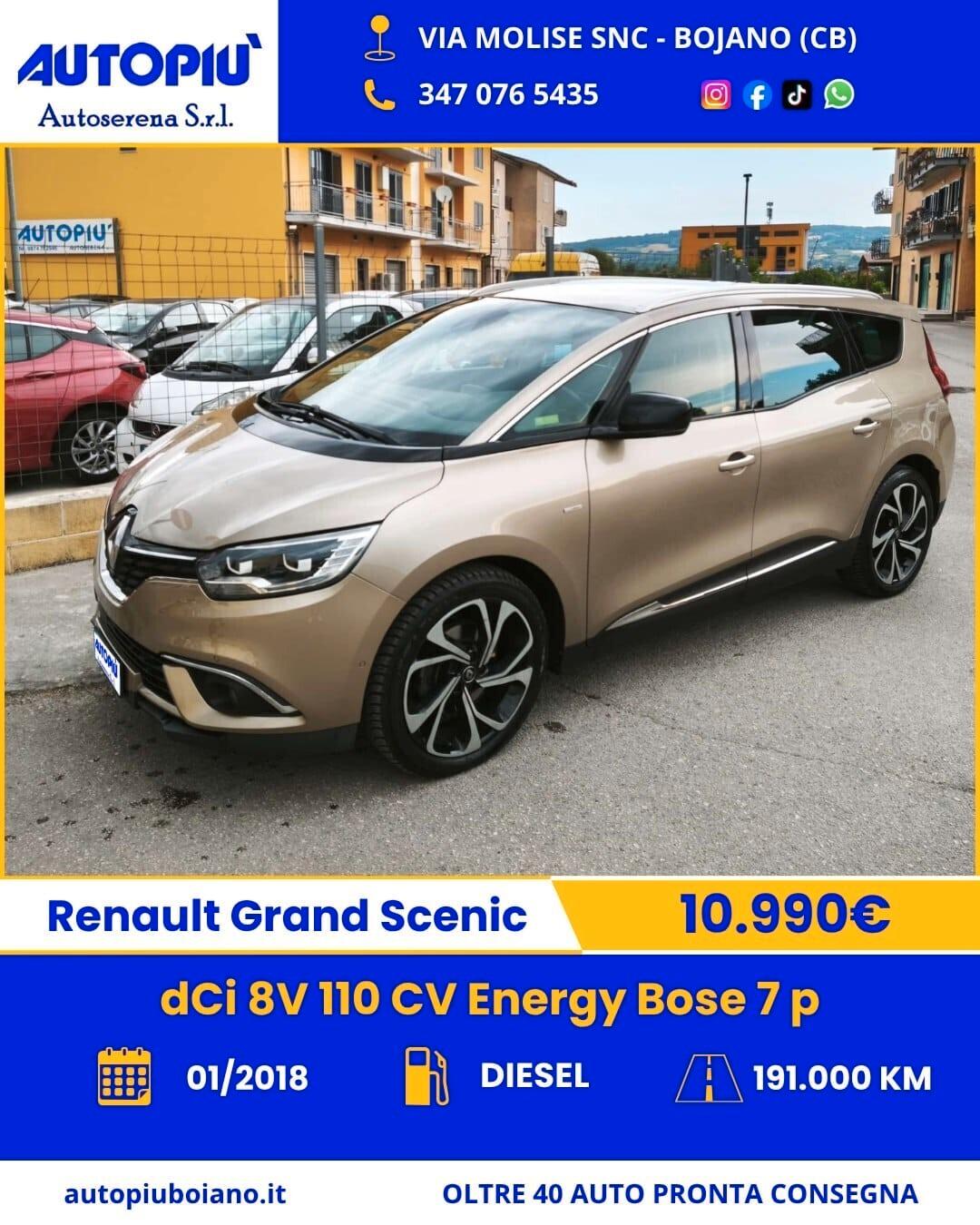 Renault Grand Scenic dCi 8V 110 CV Energy Bose 7 posti E6B