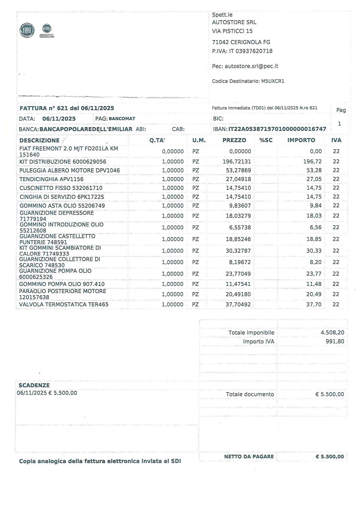 Fiat Freemont 2.0 Mjt 170 CV 4x4 aut. BLACK CODE