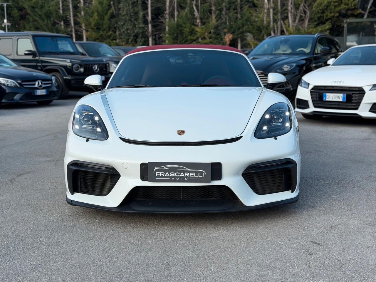 Porsche 718 Spyder 4.0/carboceramici/scarico/capote rossa/km doc.