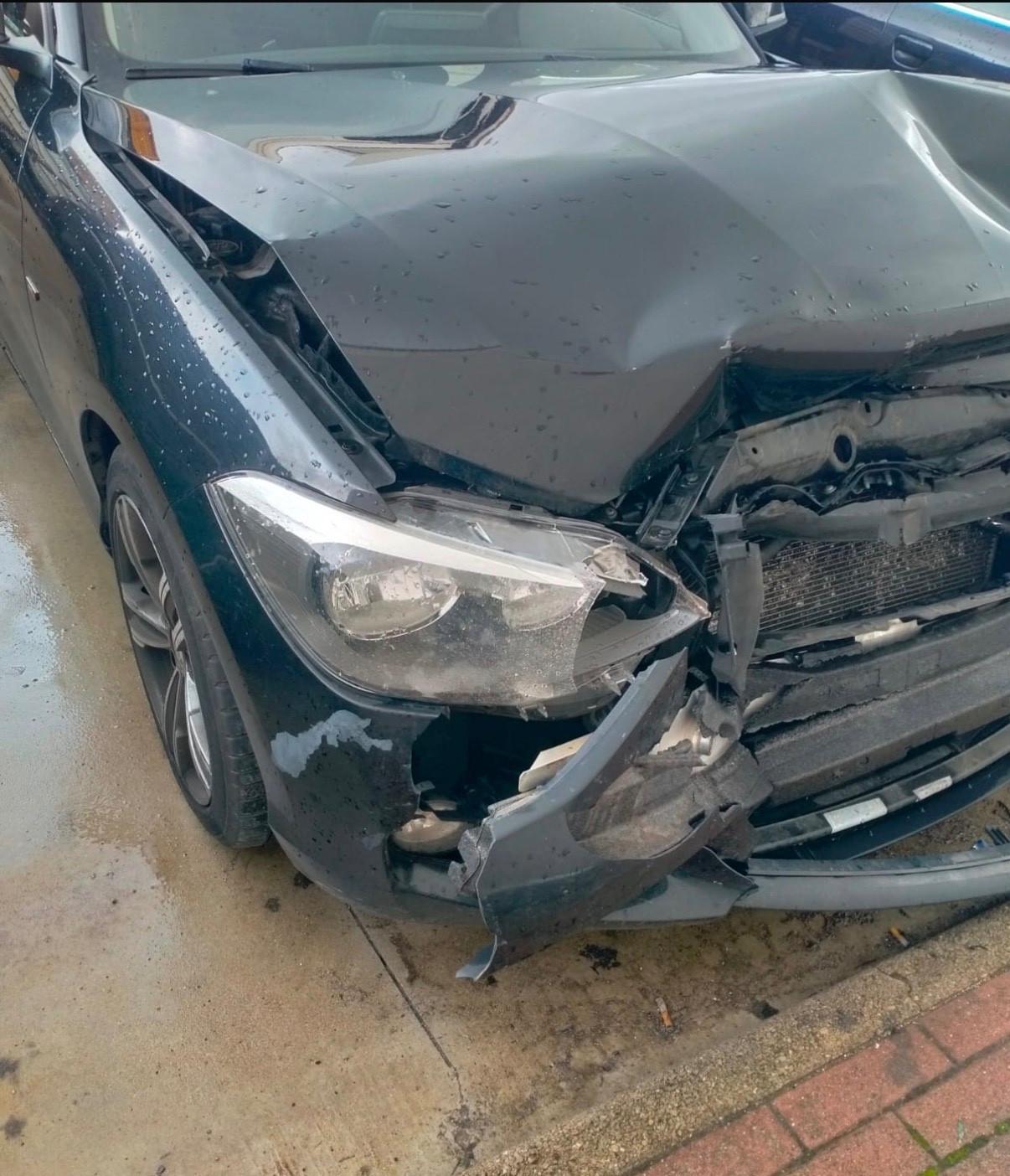 Bmw 120d 5p. Sport 184 cv sinistrata funzionante