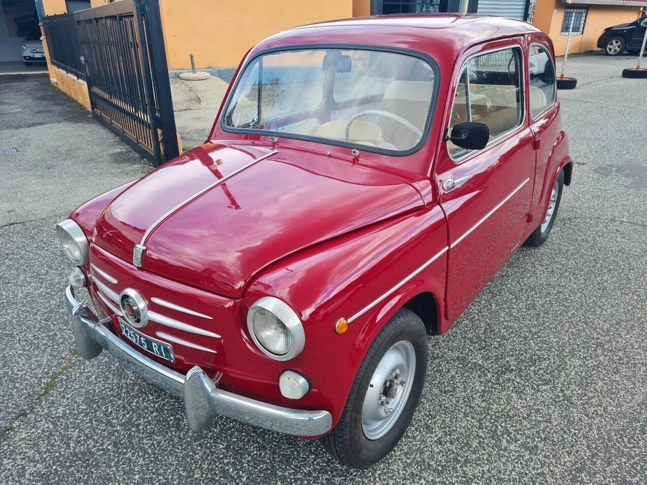 Fiat 600 D *ASI*VALUTO PERMUTE*LIBRETTO ORIGINALE*