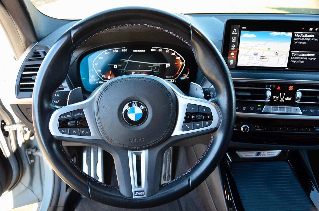 BMW X3 XDRIVE M40d MHEV 48V 340cv AUTO, GARANZIA UFF BMW, SERVICE BMW, UFF ITALIANA, TETTO, MBRAKES, FARI FULL LED, RETROCAMERA, 21", PERMUTE