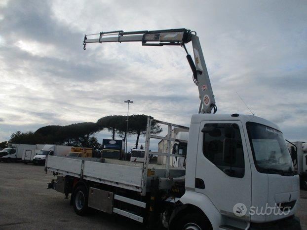 Renault MIDLUM 120/21 GRU PM 8523 4 PIEDI CASSONE