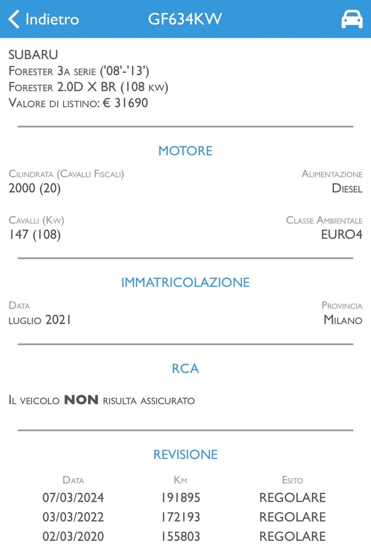 Subaru Forester 2.0D X 147cv xenon-tetto 4x4