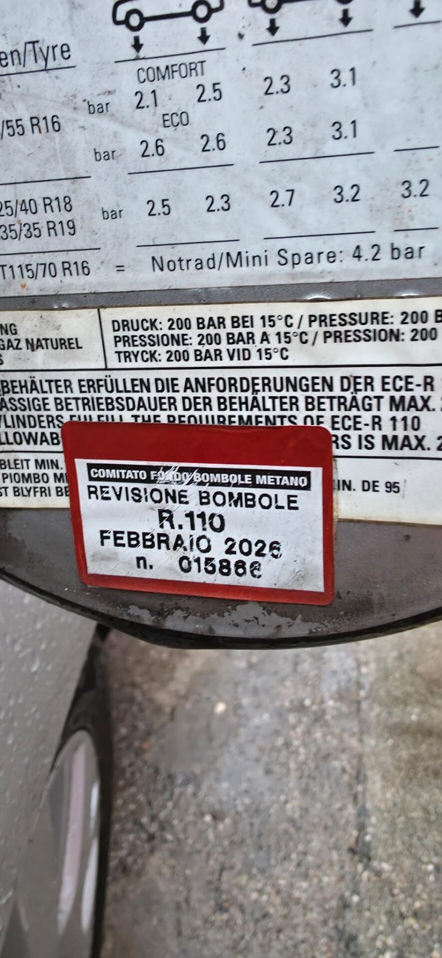 Opel zafira 1.6 benzina con metano neop