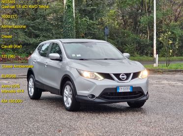 Nissan Qashqai 1.6 dCi 4WD Tekna 2015-E5B 4X4 Manuale