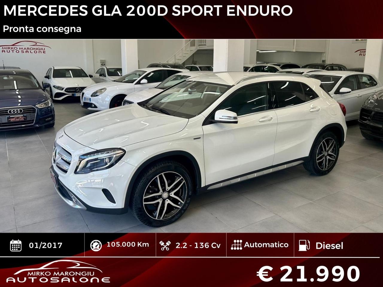 Mercedes GLA 200 SPORT ENDURO finanziabile